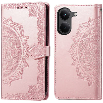 imoshion Hoesje - Geschikt voor Xiaomi Poco X8 Pro - Mandala Bookcase - Rose Gold