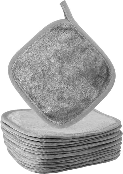 Set van 14 Herbruikbare Microvezel Make-up Doekjes - Wasbare Make-up Pads 16 x 16 cm - Ideaal voor Gezichtsreiniging en Make-up Verwijderen