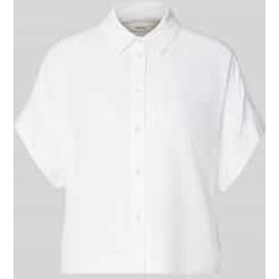 regular fit blouse van een viscose-linnenmix model 'VIVA'