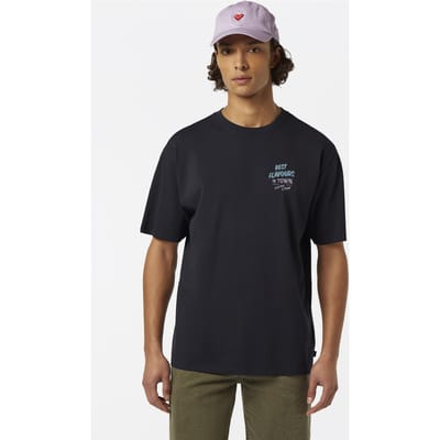 Scotch & Soda Relaxed-fit Front And Back Artwork T-shirt Washed Black Größe: XXL | Bedruckte T-Shirts Outlet | Herren | Schwarz