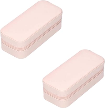 Sieradendoos - Reis organizer - Sieraden opbergen - Compact formaat - 2 stuks - Roze