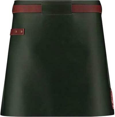 Witloft Classic sloof - Waist Down schort van 100% rundleer - Handgemaakt - Unisex - Groen/Cognac