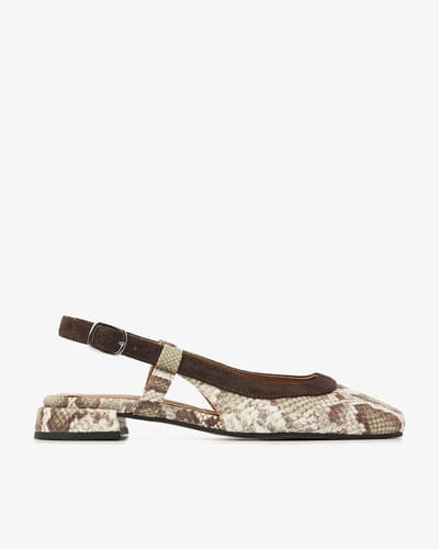 VIA VAI Julie Xena Slingbacks Dames - Leer - Groen - Maat 37