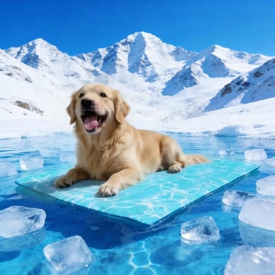 Famanu – Koelmat voor honden en katten van niet-giftige gel, XL 100 x 60 cm, perfect voor huisdieren in de zomer