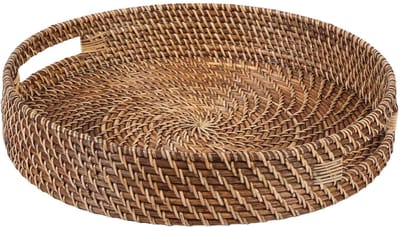 Rotan dienblad Bea rond