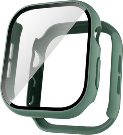 EP Goods - Full Cover/Hoesje - Screen Protector - Geschikt voor Apple Watch Series 10 & Series 11 - 42mm - Hardcase - Protection - Donkergroen