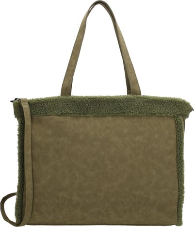 Charm London Newington Shopper Dames - Schoudertas met verstelbare en afneembare schouderband - Handtas van Nylon en Polyester - Olijfgroen