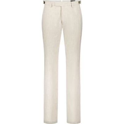 Gardeur Broek Loretto Dry Touch Linnen Cotton Pin Stripe Weave Zand / male