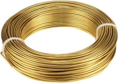 Goudkleurige aluminiumdraad, 2mm, 60m, 500g, buigzame draad voor decor