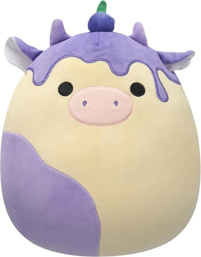 Squishmallows - Benito - De Bosbessen Cheesecake Koe - Knuffel - 20 cm – Origineel Jazwares