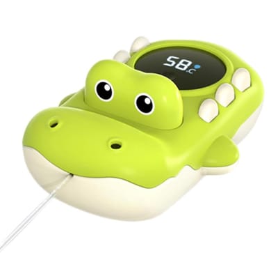 Badspeelgoed Krokodil - Waterspeelgoed Temperatuurmeter - Veilig Baden - LED Temperatuurdisplay - 13 x 9 x 6 cm - Groen