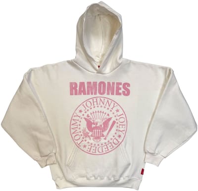 Ramones - Pink Presidential Seal Hoodie/trui - S - Creme