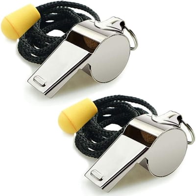 EXCITAT Fluitje - Fluitje scheidsrechter - Luid en duidelijk geluid - Ideaal voor schoolsporten, voetbalscheidsrechters, hondentraining, lichamelijke opvoeding - 2-pack