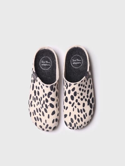 Viltslipper in klompvorm voor dames | MAUI-NM