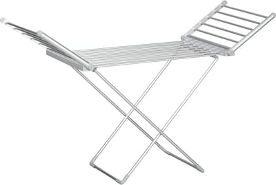 HOMCOM wasrek - staal - kunststof - 73L x 64B x 177H cm - blauw - wit