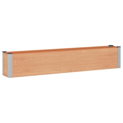 vidaXL Verhoogde plantenbak Bruin 200 x 30 x 36 cm WPC en Aluminium
