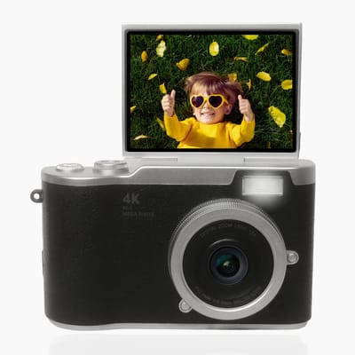 Brand 82 Digitale Kinder Vlog Camera Set – Video en Fotocamera - Met 32GB SD Kaart - Card Reader – Kindercamera 6 tot 12 jaar – Zwart