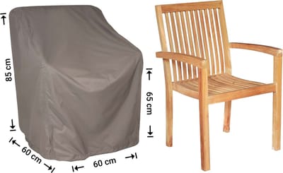 Raffles Covers Tuinstoelhoes - 60 x 60 H: 85 cm - RTGC60 - Waterdicht - Ademend - UV-bestendig - Elastisch rijgkoord - Beschermhoes tuinmeubelen