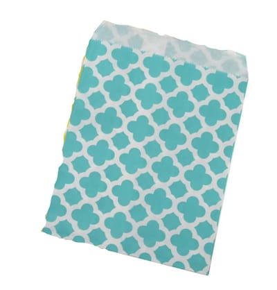 Blauw Cadeauzakje Met Honingraten 13x18 cm - 25 Stuks Cadeau Verpakking Blauw Met Wit