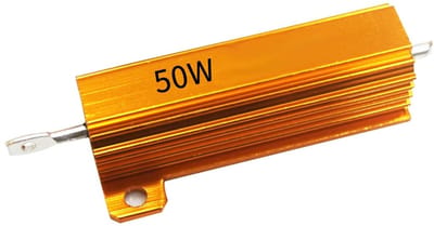 Vt products - 50W weerstand - Draadgewonden weerstand - Aluminium shell - Goud - Koeling - Geschikt voor deurbel - Audio apparatuur