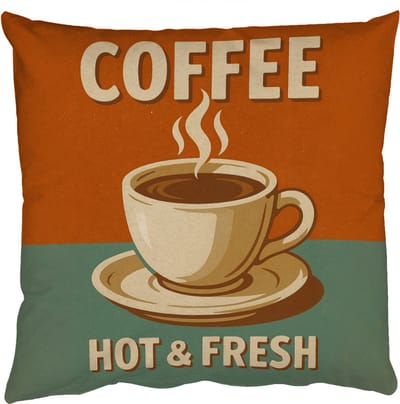Sierkussens - Kussentjes Woonkamer - 50x50 cm - Koffie - Kop - Vintage - Quote