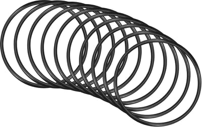 10x Nitril Rubber O-ringen 95x87x4 mm voor Waterkranen en Loodgieterswerk - Zwarte Afdichtingen