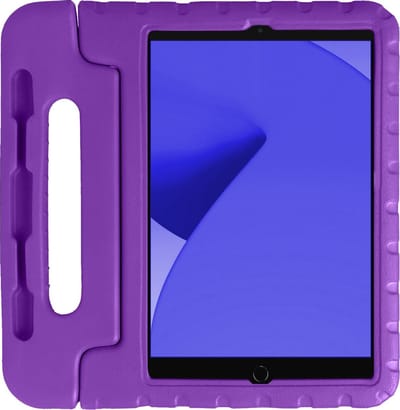 Hoes - Geschikt voor Apple iPad 8 (2020) - 10.2 inch - 8e Generatie - Kinderhoes Shockproof Bumper - Kidsproof Case - Tablet Hoesje - Kinder Hoesje Cover - Paars