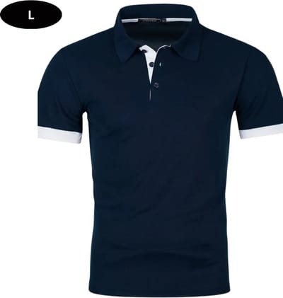 Livano Golf Shirt Heren - T-shirt - Golfkleding - Golfen - Golf Accessoires - Polo Shirt - Marineblauw - Maat L