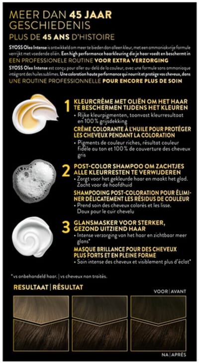 Syoss Oleo Intense - Haarverf - 3-10 - Intens Bruin - 115ml x 2