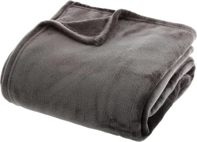 Atmosphera - Plaid - Flanel - Deken - Warm - Grijs - 130 x 180 cm