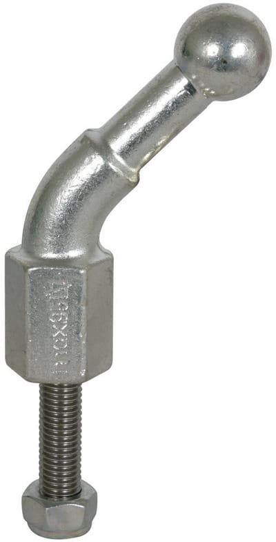 Vaste kogelpunt D25mm Schuin 45 Graden Met Draadbout M12x4 - 756245