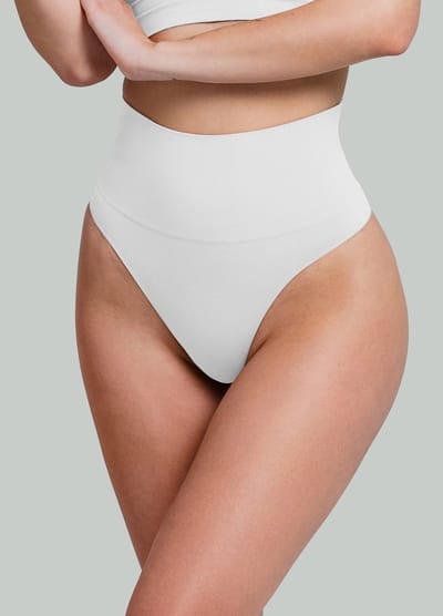 Giulia Brasilian Shapewear – Naadloze Corrigerende Slip – Hoge Taille - Wit - L-XL