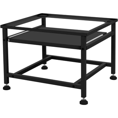 Wasmachineonderkast 62,5 x 50,1 x 40,5 cm met uittrekbaar legplankje in zwart ML-Design