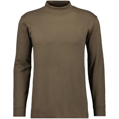 Ragman Long Sleeve Turtle T-Shirt Single Jersey Quality Mocca / male