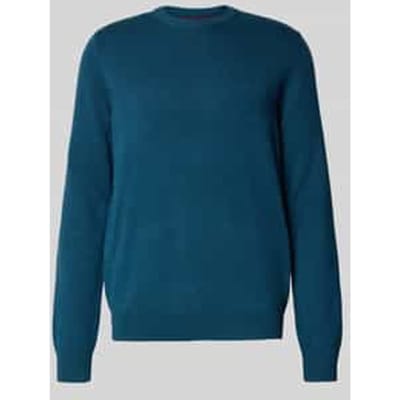 Regular fit gebreide pullover van mix van katoen en wol