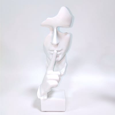 Polyresin kleine stilte wit, woondecoratie