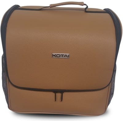 Kotai Grooming Bag Cognac 34x26x33H met handvat en schouderriem