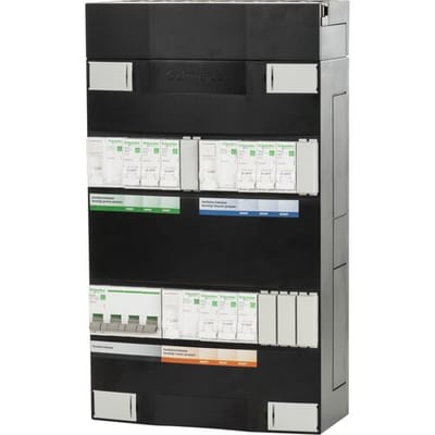 Groepenkast - 3-fase - 9 Groepen (3+3+3) - 3 Aardlek (ALS) - Advanced/Resi9 - Schneider Electric - ADV3B309A