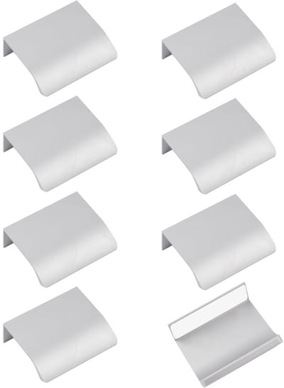 Dailygoods- Vingerranden Set van 8 - Zelfklevend - Aluminiumlegering - Onzichtbare Kledingknoppen - 50 mm - Modern Design - Ladehandvat