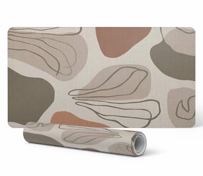Designer laptop beschermmat met abstracte lijnen, 90x45 cm