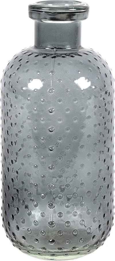 Countryfield Bloemenvaas Cactus Dots - donkergrijs transparant - glas - 11 x 24 cm