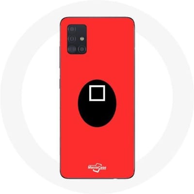 Samsung Galaxy A51 hoesje Squid Game masker soldaat Vierkant