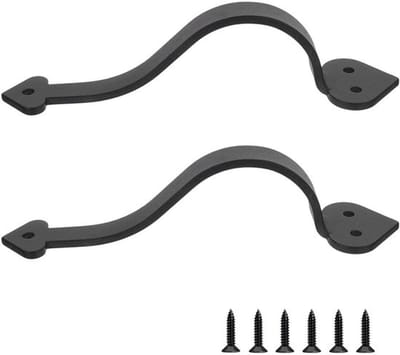 Deurgrepen Antislip - Zwarte Deurgrepen - Gebogen Handgreep - 23 cm - 2 Stuks - Duurzaam Materiaal - Handvat