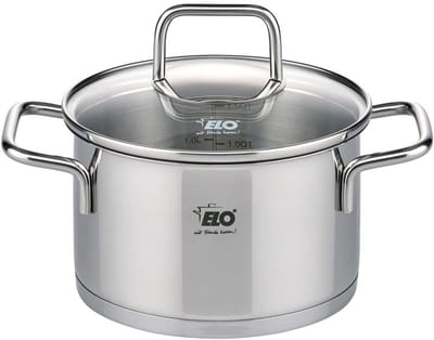 Inductiekookpan RVS 20 cm met Glazen Deksel