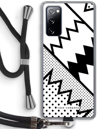 Case Company® - Hoesje met koord geschikt voor Samsung Galaxy S20 FE / S20 FE 5G hoesje met Koord - Pop Art #5 - Telefoonhoesje met Zwart Koord - Bescherming aan alle Kanten en Over de Schermrand