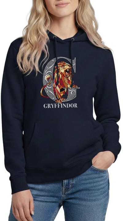 Harry Potter Gryffindor Coat of Arms Monochrome Hoodie Dames