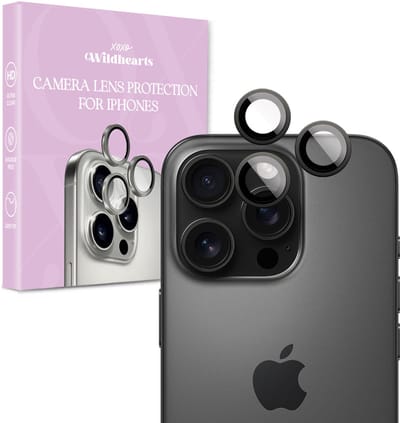 xoxo Wildhearts Camera Lens Protector geschikt voor iPhone 16 Pro - Lens protectie - 9H Gehard Glas - Eenvoudige Installatie - Glasplaatje - Camera bescherming