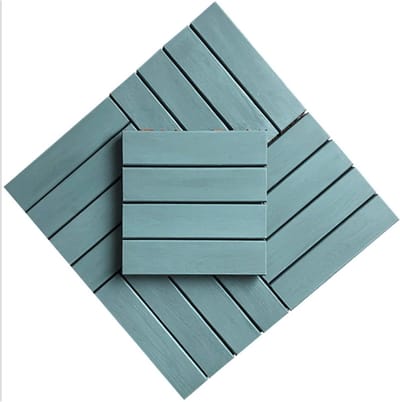 Vloertegels Hout - Terrastegels Balkon - Buiten Leven - In elkaar grijpend - 30 x 30 cm - Blauw