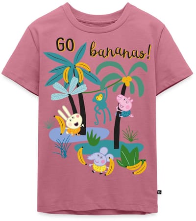 Peppa Pig Design Go Bananas Premium T Shirt Kinderen