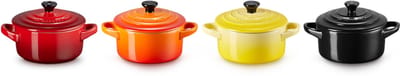 Le Creuset Aardewerken mini braadpannetjes set van 4 stuk Fire & Flame